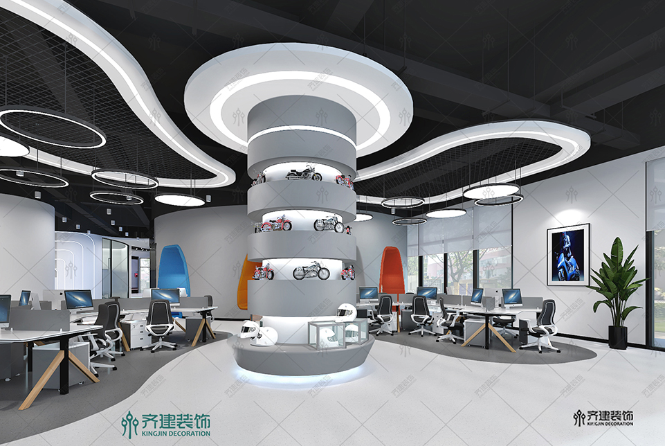 上海湯泉國際大廈開放辦公區(qū)裝修設(shè)計效果圖